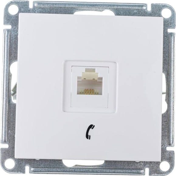 Телефонная розетка Systeme Electric W59, RJ11, 160В, 1А, белый RSI-152T-1-86 Телефонная розетка Systeme Electric W59, RJ11, 160В, 1А, белый RSI-152T-1-86