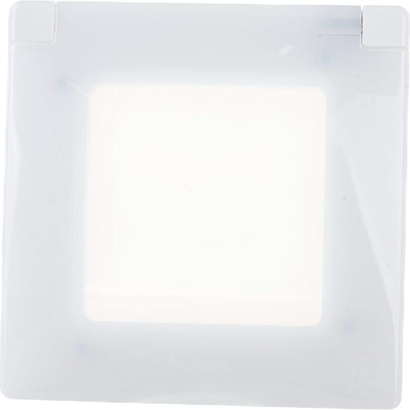 Рамка Legrand с защитной крышкой IP44 Legrand Etika белый 672550