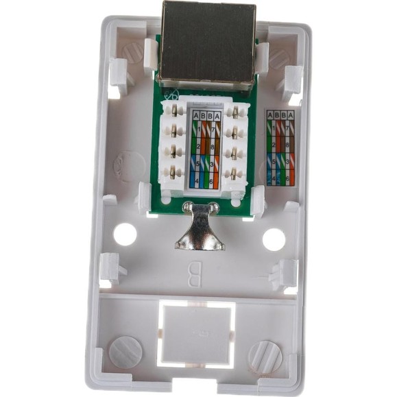 Настенная розетка NIKOMAX 1 порт, экранированная, белая NMC-WO1SD2-WT