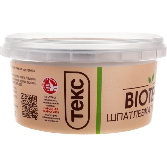 Шпатлевка по дереву Текс Bioteks Профи белая 0,75кг 700001373 Шпатлевка по дереву Текс Bioteks Профи белая 0,75кг 700001373