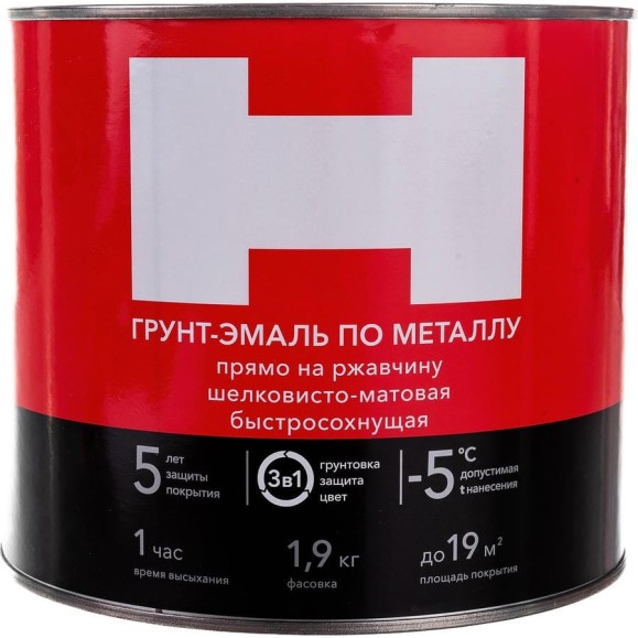 Грунт-эмаль по ржавчине Hammerton 3 в 1 красный 1.9 кг 6 205555 Грунт-эмаль по ржавчине Hammerton 3 в 1 красный 1.9 кг 6 205555