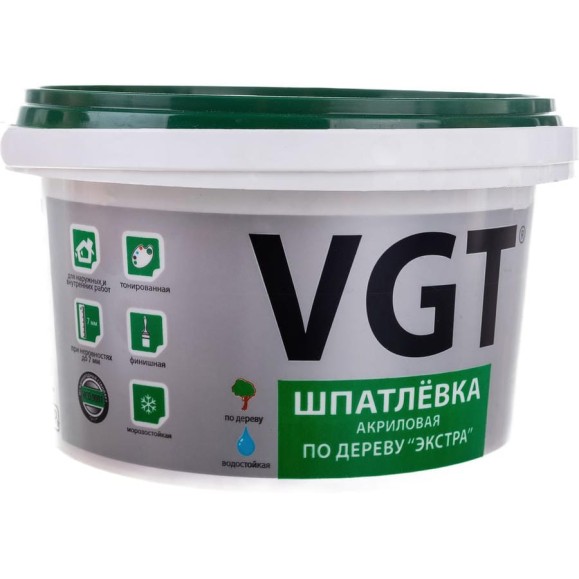 Шпаклевка по дереву Экстра Бук 1 кг 1/18 VGT 3158 Шпаклевка по дереву Экстра Бук 1 кг 1/18 VGT 3158