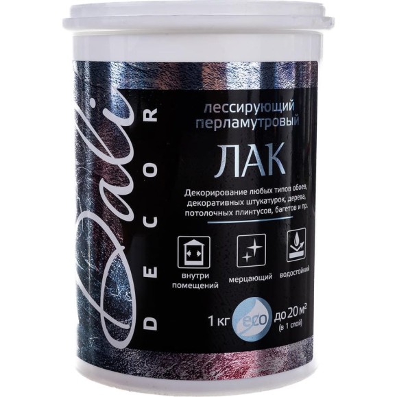 Лессирующий лак Dali-Decor перламутр серебро 1 кг 6 31069