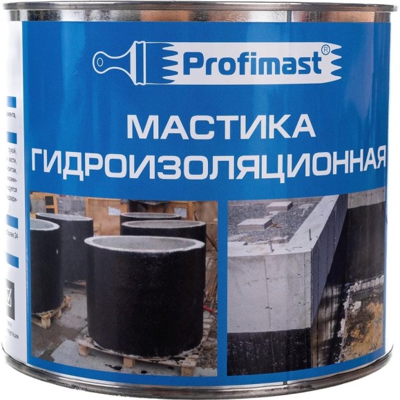 Гидроизоляционная мастика Profimast 2 л / 1,8 кг 4607952900639 Гидроизоляционная мастика Profimast 2 л / 1,8 кг 4607952900639