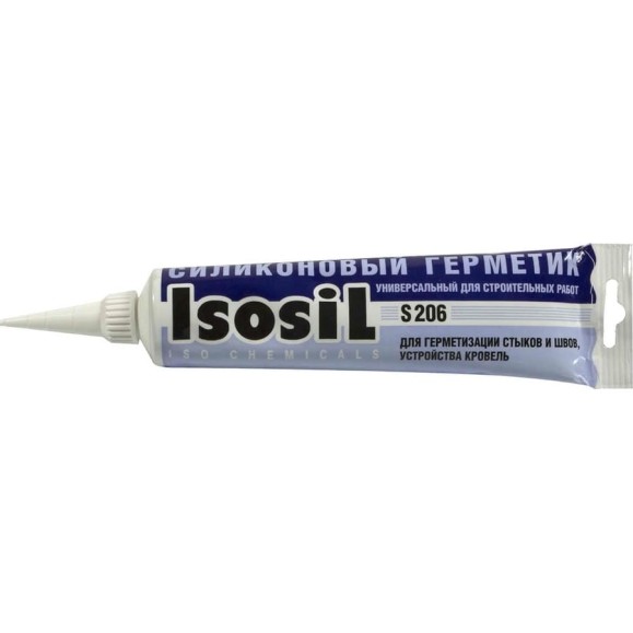 Герметик силиконовый нейтральный Isosil S206, черный, 115 мл 2060708