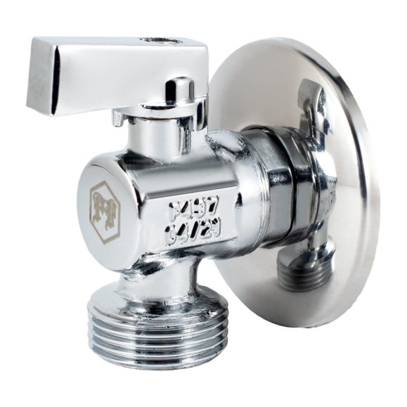 Угловой шаровой кран PROFACTOR PF CHROME ручка флажок, н/н 1/2 дюйма х 3/4 дюйма PF BAV 355