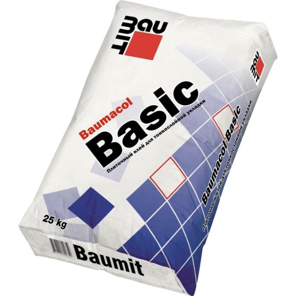 Плиточный клей Baumit Baumacol Basic 25 кг 4612741800588 Baumacol Basic, 25 кг (1012)