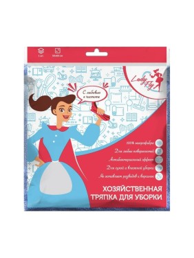 Салфетка Lady Fly 50x60, 250 1 шт оверлок LF5060/250B1