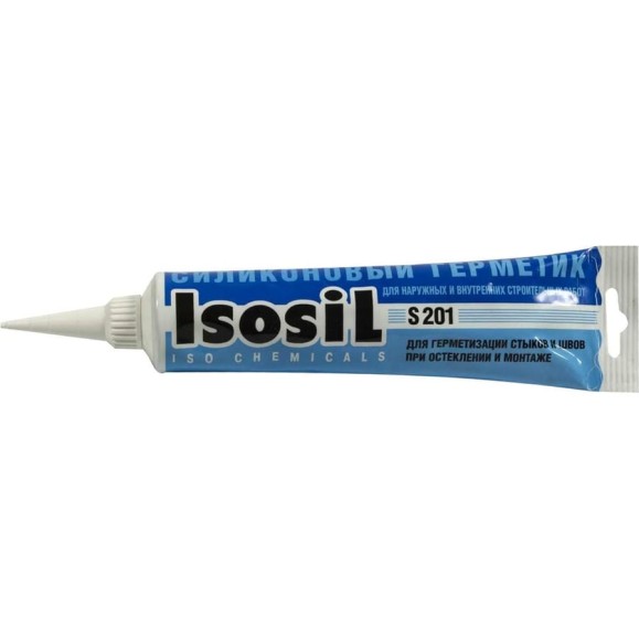 Герметик силиконовый универсальный Isosil S201 черный, 115 мл 2010708 Герметик силиконовый универсальный Isosil S201 черный, 115 мл 2010708