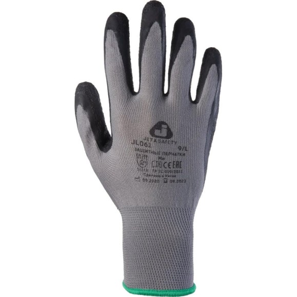 Перчатки из полиэфирной пряжи c рельефным латексным покрытием Jeta Safety р. 8/M, JL061-M