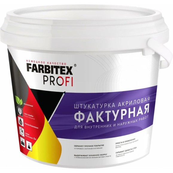 Фактурная штукатурка Farbitex 25 кг 4300009593 Фактурная штукатурка Farbitex 25 кг 4300009593