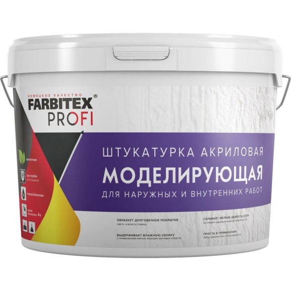 Моделирующая штукатурка Farbitex (13 кг; 8,1 л) 4300009050