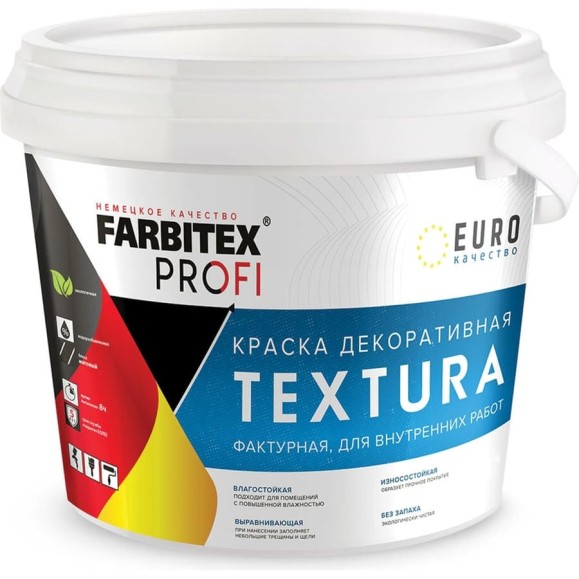 Акриловая декоративная краска Farbitex Textura (фактурная; 7 кг) 4300008183 Акриловая декоративная краска Farbitex Textura (фактурная; 7 кг) 4300008183