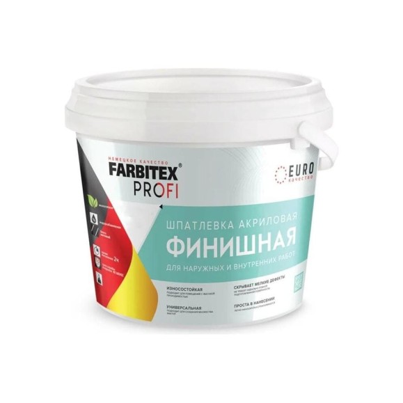 Акриловая финишная шпатлевка Farbitex для наружных и внутренних работ 4300008121