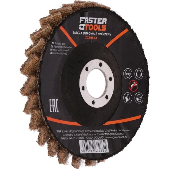 Диск лепестковый из войлока FASTER TOOLS 125мм средний 7284/ FT219-29