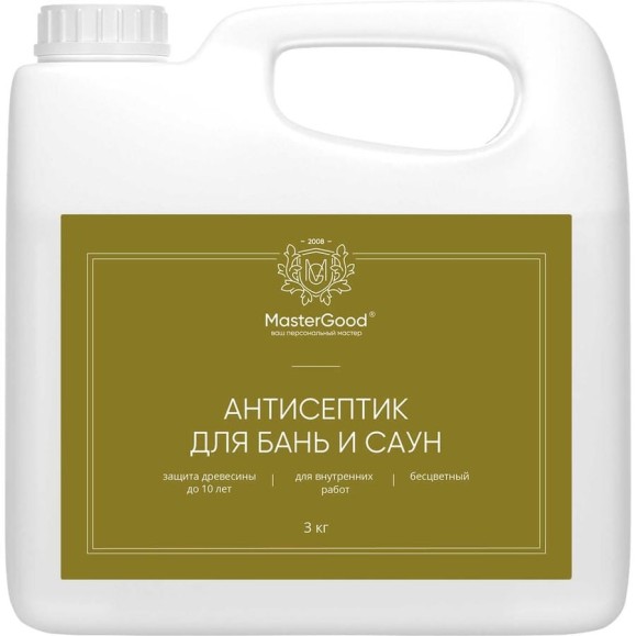 Антисептик для бань и саун MasterGood MG 3 л MG-ДЗП_БАНЯ-3/ГОТ Антисептик для бань и саун MasterGood MG 3 л MG-ДЗП_БАНЯ-3/ГОТ