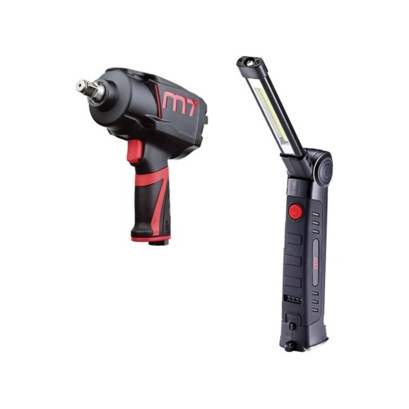 Пневматический ударный гайковерт MIGHTY SEVEN 1/2", 1088 Нм, фонарь PNC-4299Q