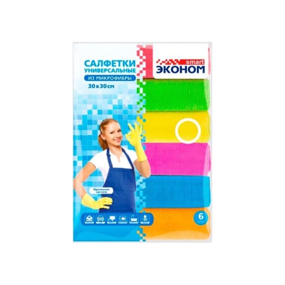 Салфетка из микрофибры SMART 30х30, №6 72431