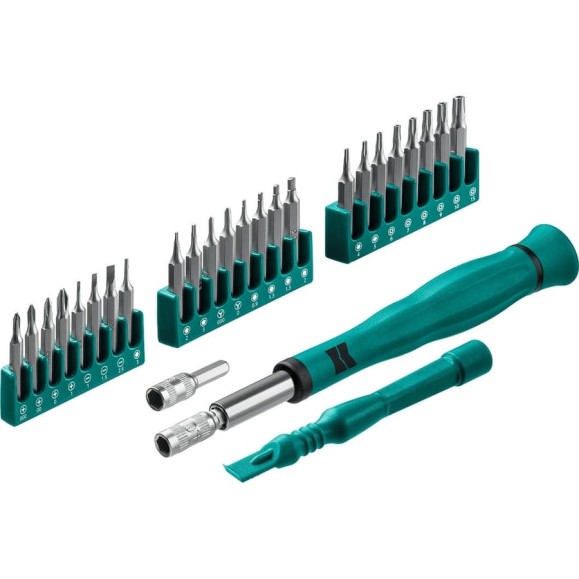 Отвертка для точных работ KRAFTOOL Precision-28 со сменными битами, 28 предметов 25677