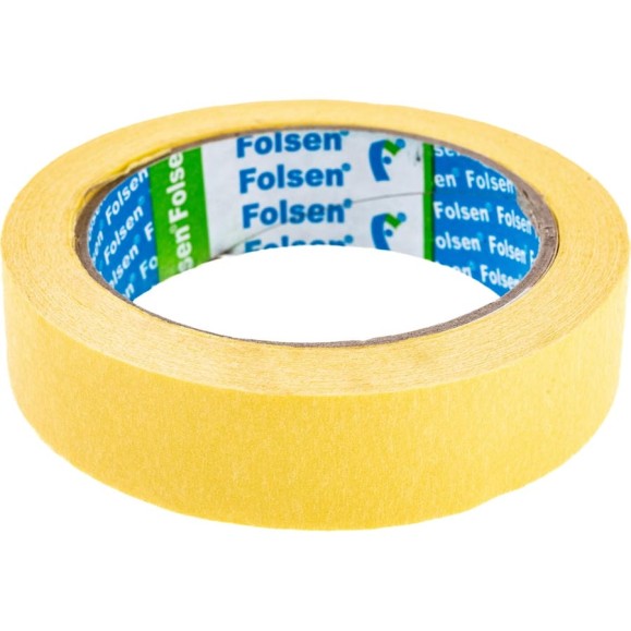 Малярная лента FOLSEN желтая, 60C, 25мм x 35м 0213525 Малярная лента FOLSEN желтая, 60C, 25мм x 35м 0213525