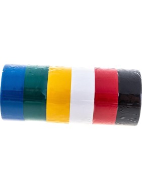 Изолента FIT IT PVC 19 мм х 0.13 мм х 3 м, 6 шт., цветная 11027