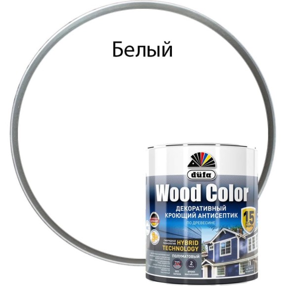 Кроющий антисептик Dufa WOOD COLOR белый база 1 0,9 л МП00-007348 Кроющий антисептик Dufa WOOD COLOR белый база 1 0,9 л МП00-007348