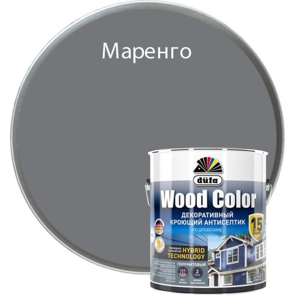 Кроющий антисептик Dufa WOOD COLOR маренго 2,5 л МП00-007416 Кроющий антисептик Dufa WOOD COLOR маренго 2,5 л МП00-007416