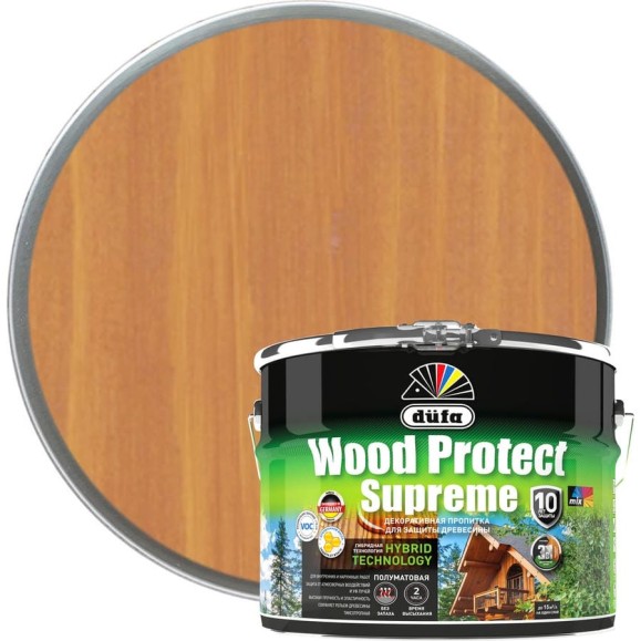 Пропитка Dufa WOOD PROTECT Supreme, сибирская лиственница 9 л МП00-008529 Пропитка Dufa WOOD PROTECT Supreme, сибирская лиственница 9 л МП00-008529