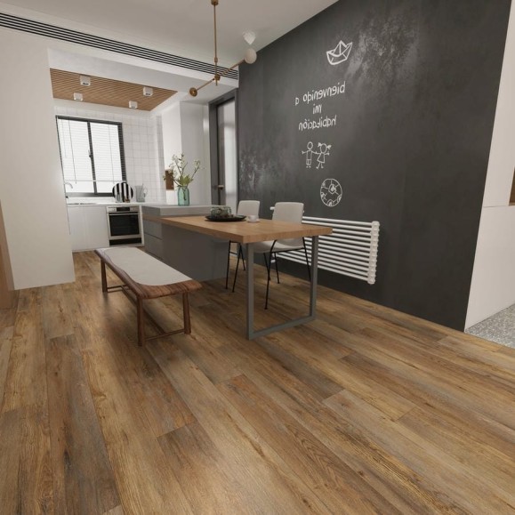 Виниловый пол с подложкой Floorwood Genesis Дуб Аридас 43 класс, толщина 5 мм, влагостойкий, с микрофаской, 2.44 кв. м MV 86133-1