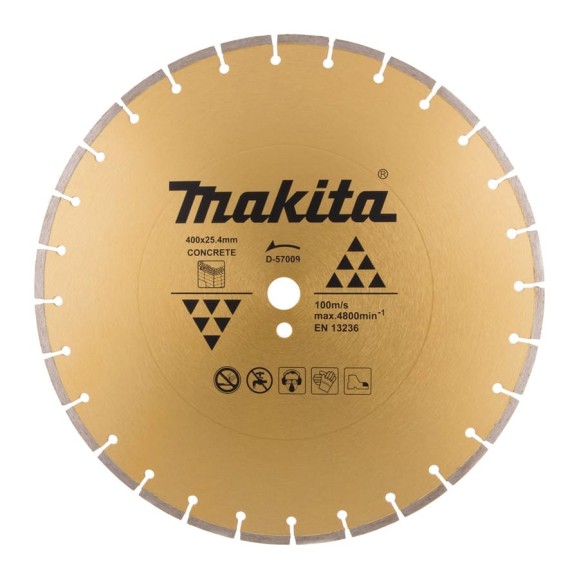 Диск алмазный сегментированный по бетону 400x20/25.4 мм Makita D-57009 Диск алмазный сегментированный по бетону 400x20/25.4 мм Makita D-57009