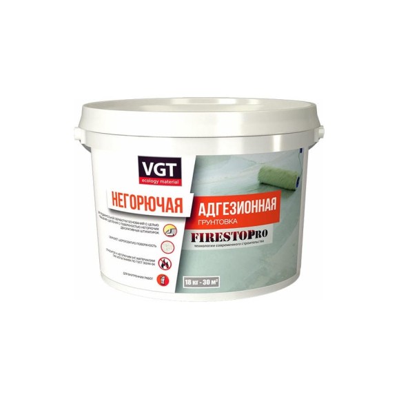 Адгезионная негорючая грунтовка VGT FIRESTOP PRO 18 кг 11607580 Адгезионная негорючая грунтовка VGT FIRESTOP PRO 18 кг 11607580