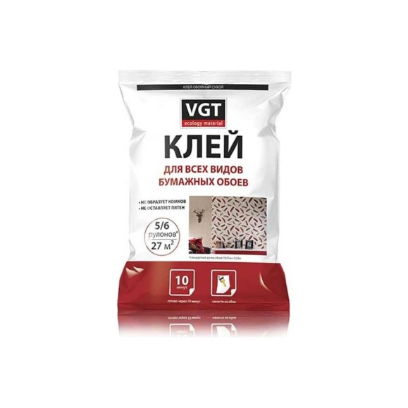 Клей для бумажных обоев сухой VGT 0,2 кг 11607686