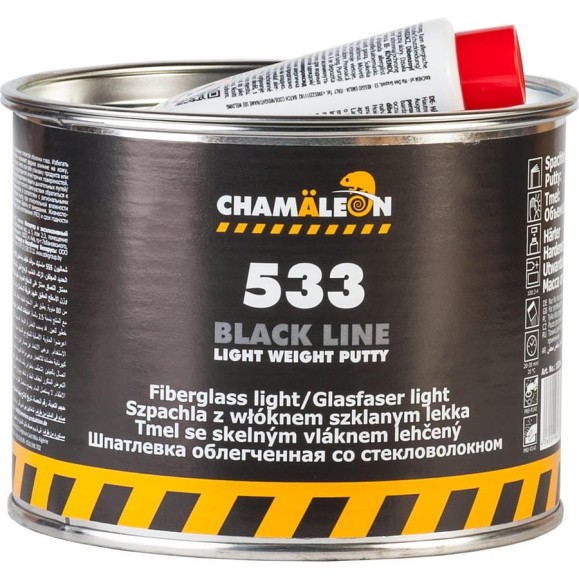 Легкая шпатлевка со стекловолокном CHAMAELEON Black Line вкл.отвердитель 500мл  15334