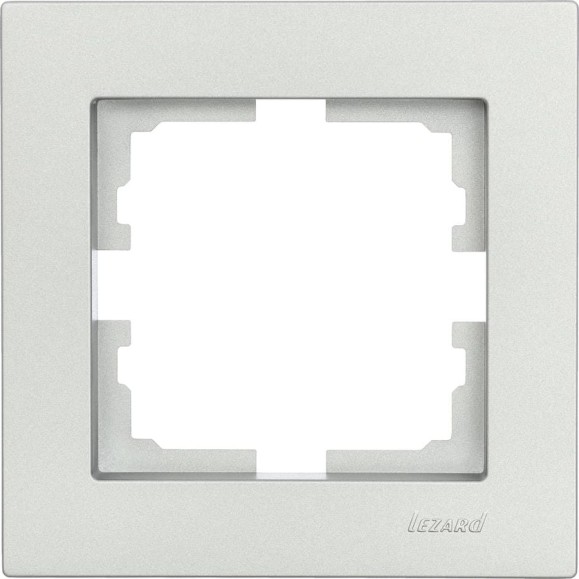 1-ая горизонтальная рамка Lezard VESNA без вставки, платина 742-3500-146
