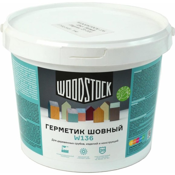 Герметик для дерева Woodstock 136 Белый (ведро 15 кг) ТД000003829 Герметик для дерева Woodstock 136 Белый (ведро 15 кг) ТД000003829