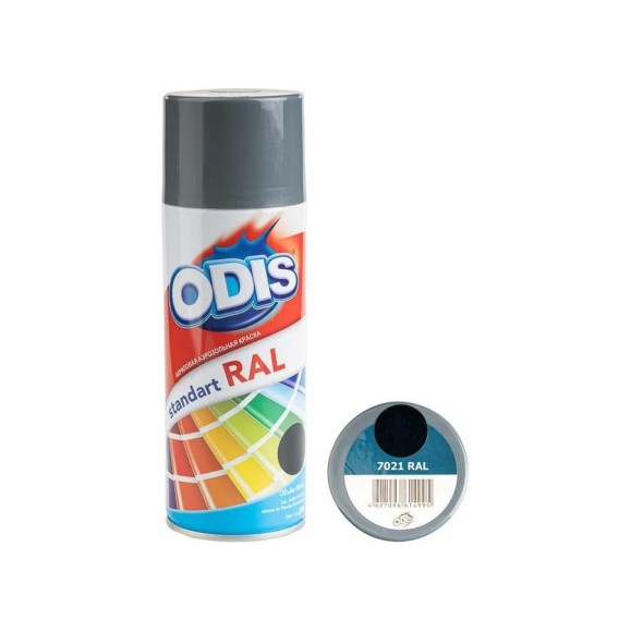 Краска-спрей ODIS standart RAL черно-серый 7021ral