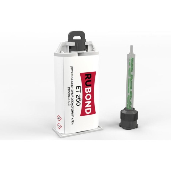 Двухкомпонентный эпоксидный клей Elastomeric Systems  RUBOND ET 260 (прозрачный; 50 мл) 600609