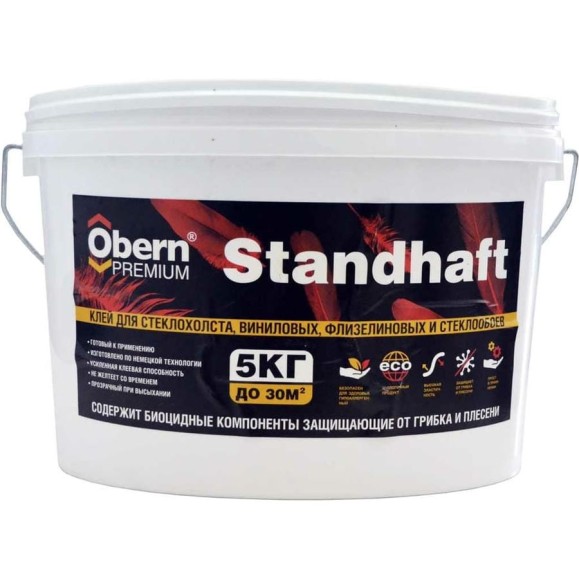 Клей для стеклохолстов и обоев Obern Premium Standhaft 5 кг 21296 Клей для стеклохолстов и обоев Obern Premium Standhaft 5 кг 21296