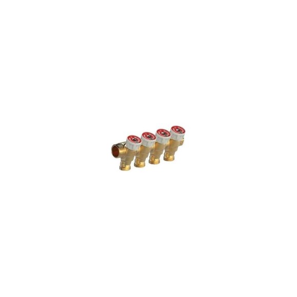 Сантехнический коллектор Giacomini 3/4x1/2E/2 с вентилями R585CY062