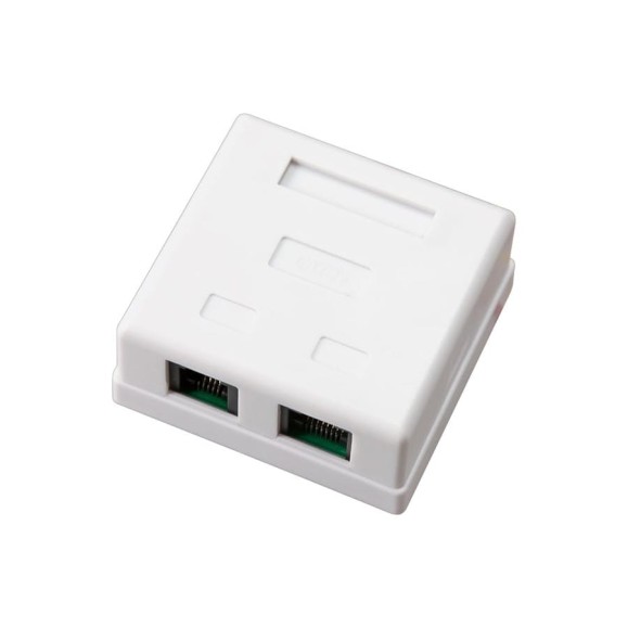 Розетка телефонная + сетевая LAN REXANT на стену RJ-45 (8Р8С) и RJ-11 (6Р4С) 06-0106-C