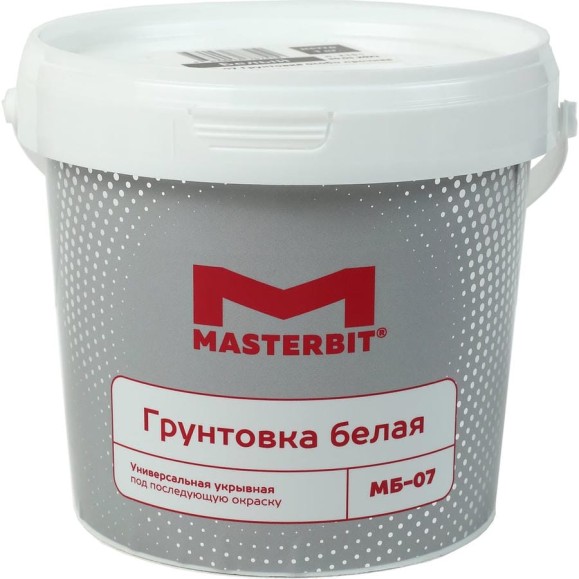 Укрывающая грунтовка МАСТЕРБИТ МБ-07 белая, 1 кг ТД000005947