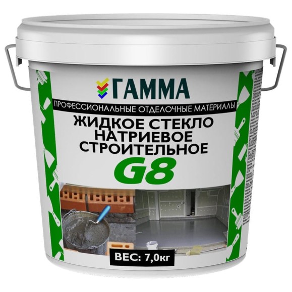 Жидкое стекло ГАММА G8 7 кг 233982