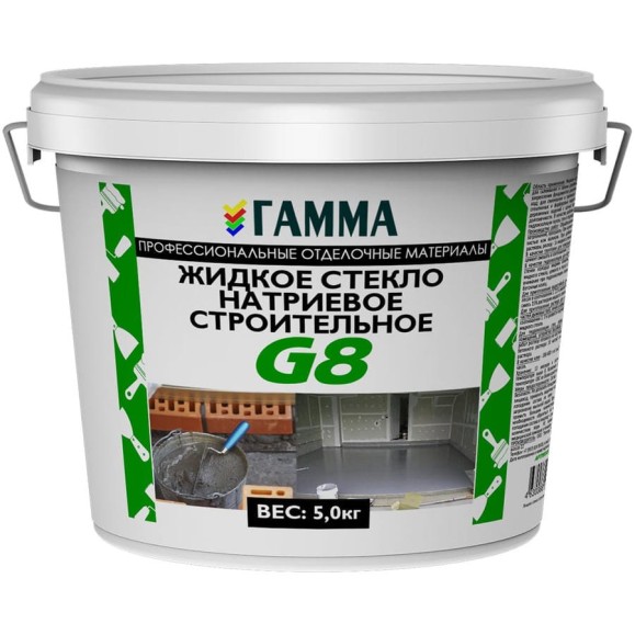 Жидкое стекло ГАММА G8 5 кг 233981