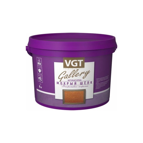 Фактурная штукатурка VGT Мокрый шёлк жемчуг №6 (OJ-305), 6 кг 11607603 Фактурная штукатурка VGT Мокрый шёлк жемчуг №6 (OJ-305), 6 кг 11607603
