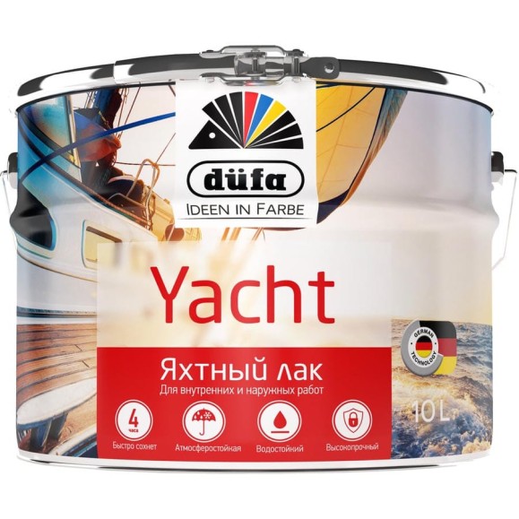 Лак яхтный полуматовый Dufa YACHT 10 л Н0000002563 Лак яхтный полуматовый Dufa YACHT 10 л Н0000002563