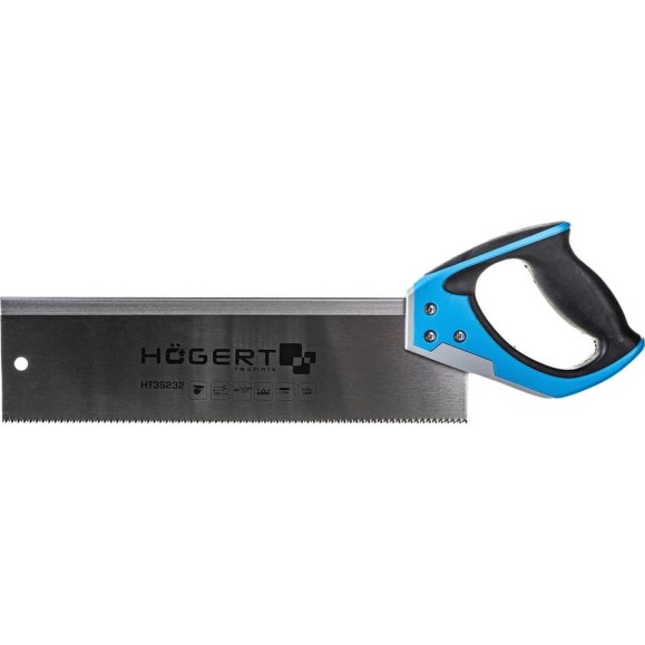 Обушковая ножовка HOEGERT TECHNIK 350 мм, 11 TPI, двухсторонняя заточка HT3S232