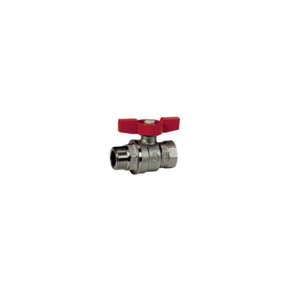 Шаровой кран Giacomini R854 3/4, ВН, ручка-бабочка красная, хромированный R854X024 Шаровой кран Giacomini R854 3/4, ВН, ручка-бабочка красная, хромированный R854X024