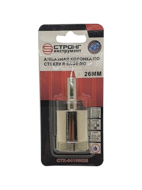 Алмазная коронка по керамике и стеклу 26 мм Strong CTK-04100026