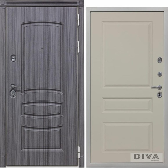 Дверь DIVA 42 2050x860 мм Правая Сандал серый - Д13 Софт Шампань УТ-00075308