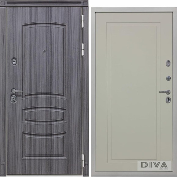 Дверь DIVA 42 2050x960 мм Правая Сандал серый - Н10 Софт Шампань УТ-00075394